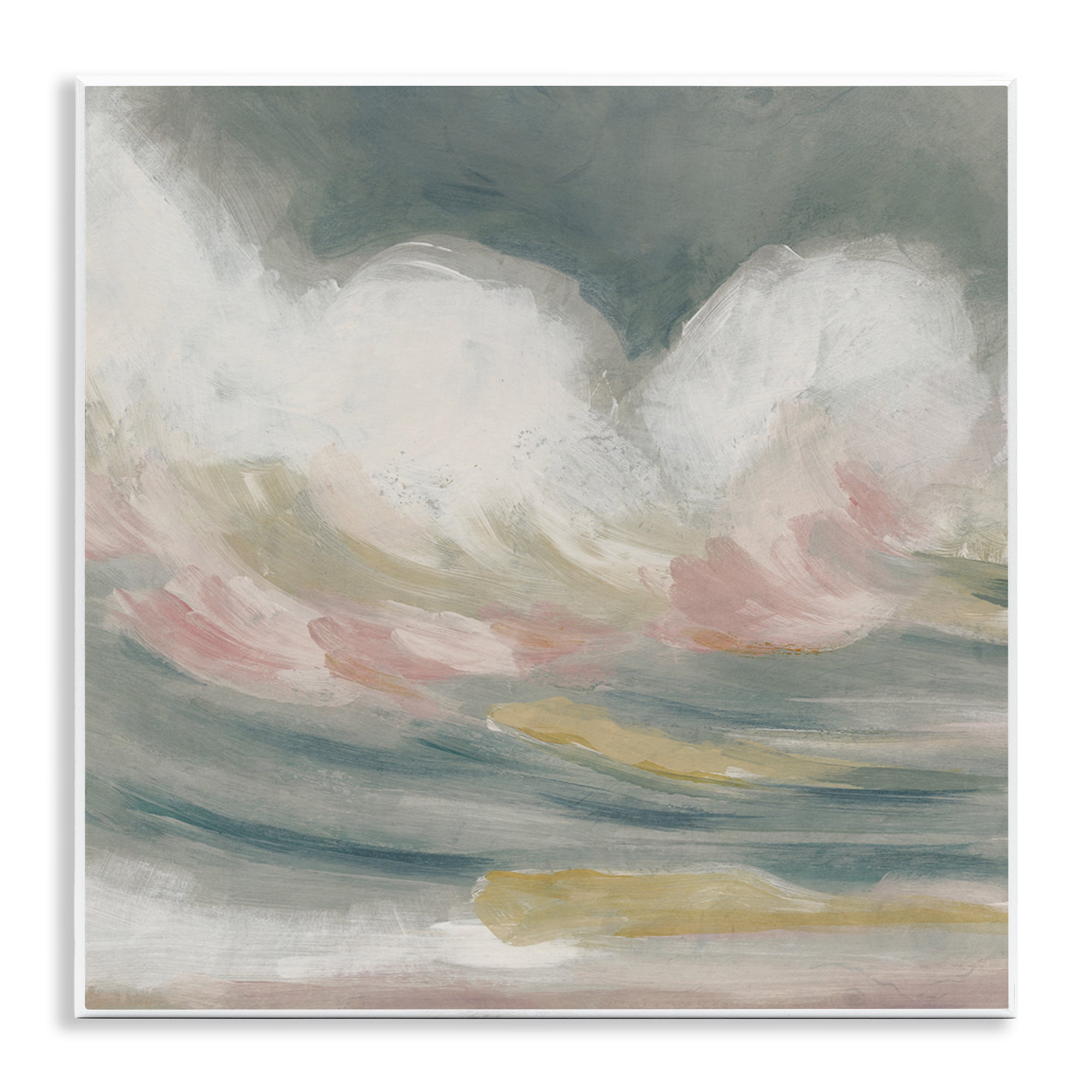 Stupell Industries Stormy Rolling Waves Landscape Painting Unframed Art Print Wall Art, 12 x 12