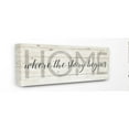 thumbnail image 1 of Stupell Industries Story Begins Family Home Inspirational Word Textured Wood Design Canvas Wall Art by Anna Quach, 1 of 6