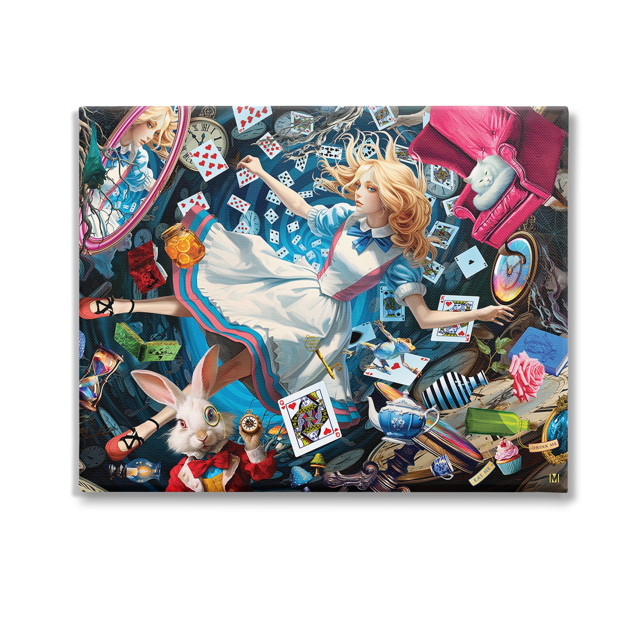 Stupell Industries Storybook Tale Collage Animals & Insects Painting Gallery Wrapped Canvas Art Print Wall Art, 20 x 16