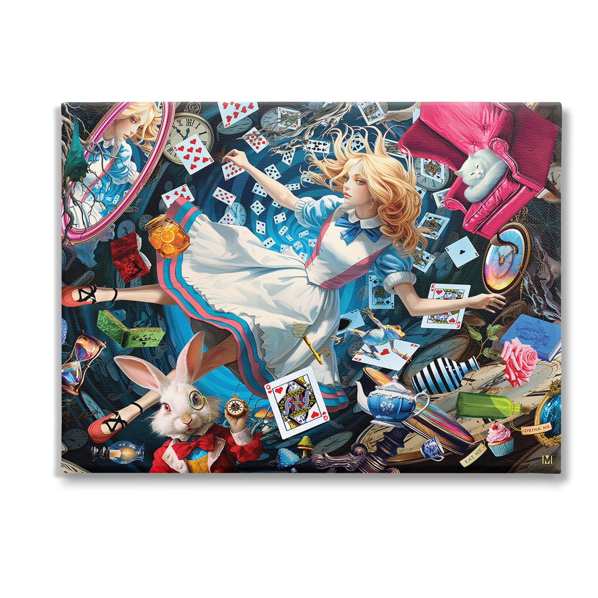 Stupell Industries Storybook Tale Collage Animals & Insects Painting Gallery Wrapped Canvas Art Print Wall Art, 48 x 36