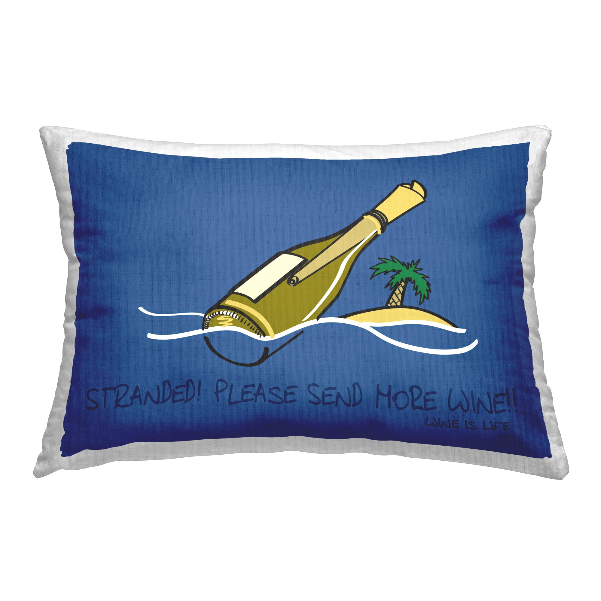 Stupell Industries Stranded Send More Wine Decorative Printed Throw Pillow Design by WIL.