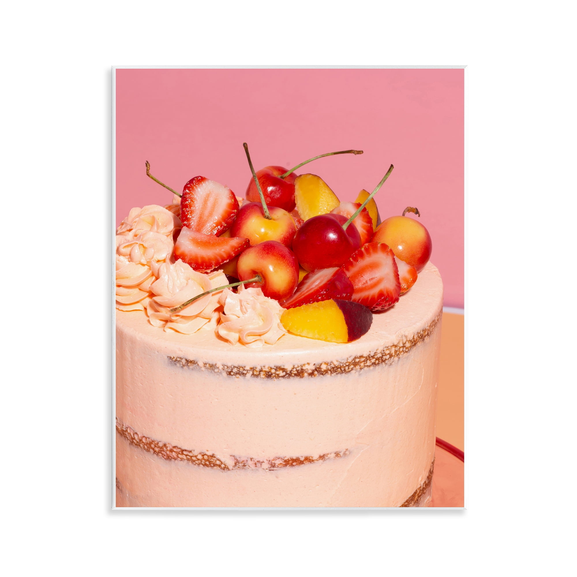 Stupell Industries Strawberry Fruit Cake Wall Plaque Art, design by LISH Creative