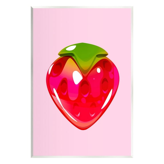 Stupell Industries Strawberry Gummy Candy Food & Beverage Painting Unframed Art Print Wall Art, 13 x 19