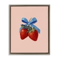 thumbnail image 1 of Stupell Industries Eclectic Strawberry Pair with Blue Bow Brown Floating Frame Canvas Art, 25 x 31, by Imagine It Images, 1 of 8