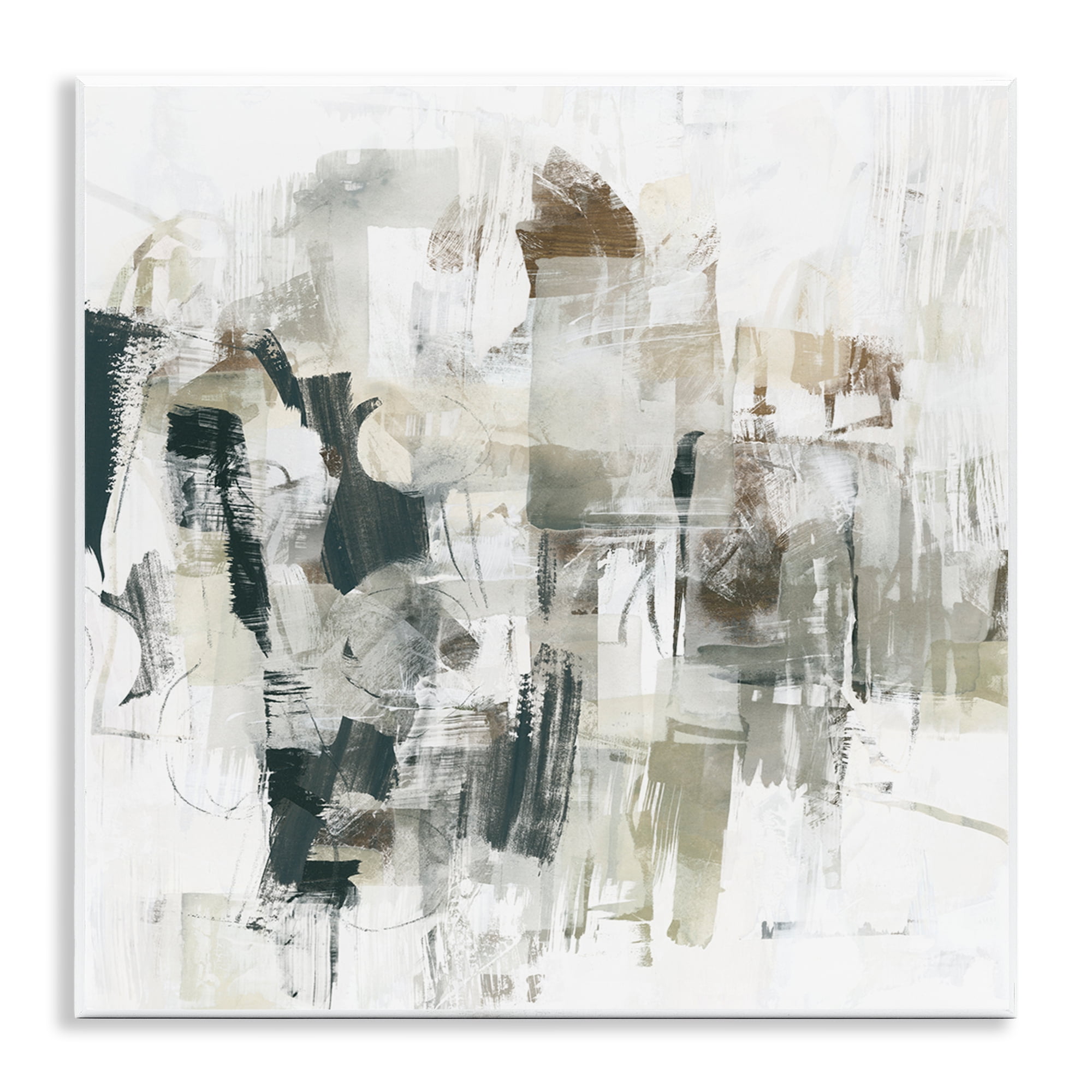 Stupell Industries Streaked Paint Strokes Abstract Painting Unframed Art Print Wall Art, 12 x 12