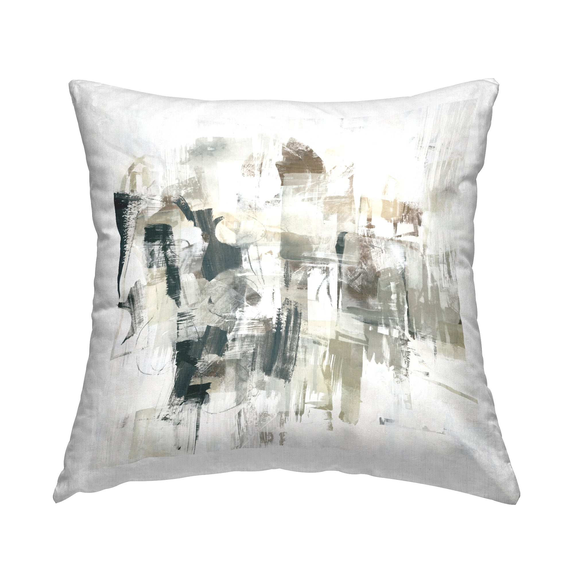 Stupell Industries Streaked Paint Strokes Decorative Printed Throw Pillow Design by June Erica Vess .