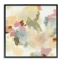Stupell Industries Streaked Restless Abstraction Abstract Painting Black Framed Art Print Wall Art, 12 x 12