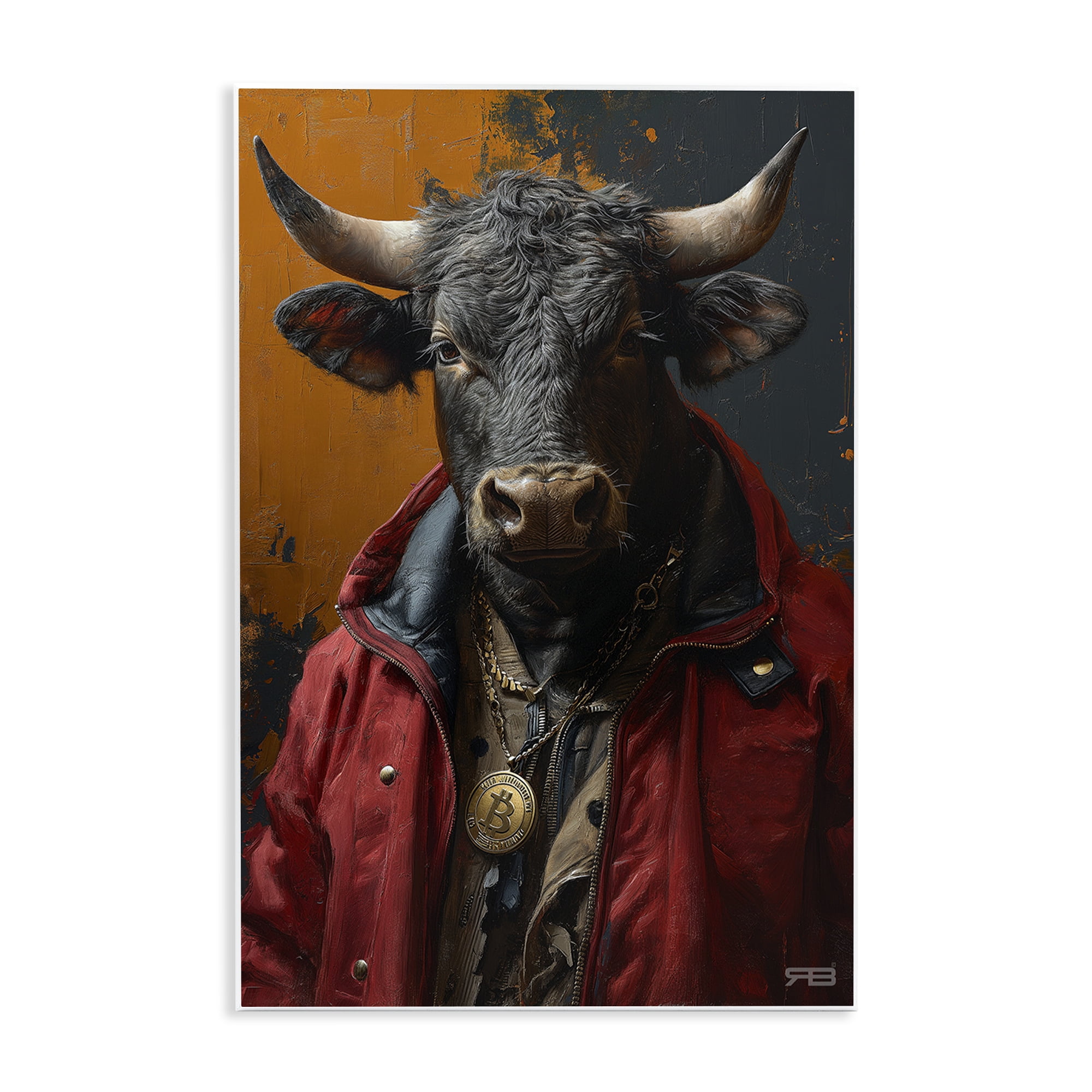 Stupell Industries Street Style Cattle Novelty Painting Unframed Art Print Wall Art, 10 x 15