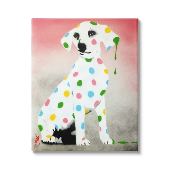 Stupell Industries Street Style Dalmatian Dog Pattern Animals & Insects Painting Gallery Wrapped Canvas Print Wall Art