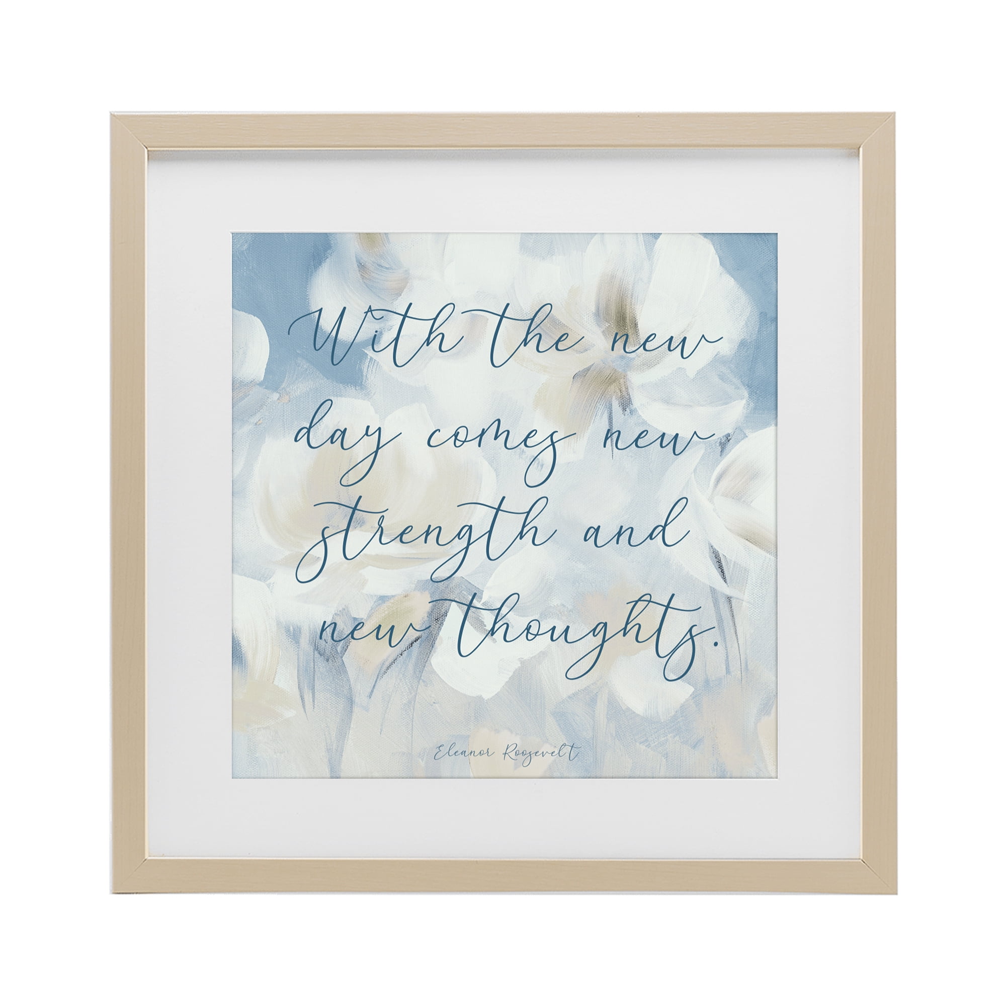 Stupell Industries Strength & New Thoughts Quote Birch Framed Print Under Glass, design by Lanie Loreth