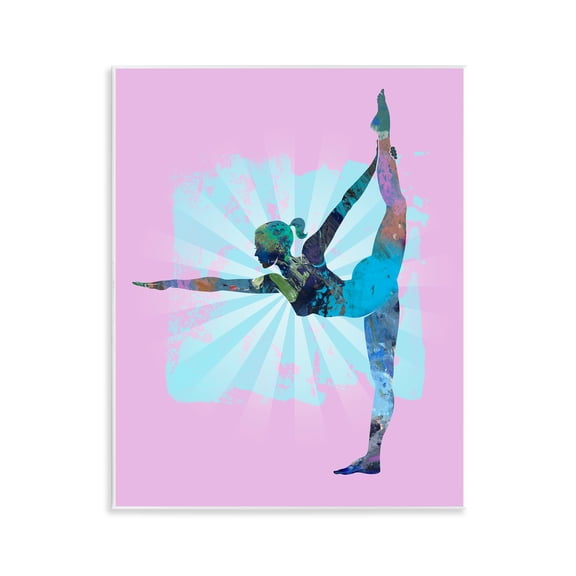 Stupell Industries Stretching Mindful Exercise Sports Painting Unframed Art Print Wall Art, 11 x 14