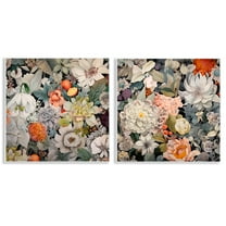 Stupell Industries Striking Botanical Floral Plants & Flowers Painting Unframed Art Print Wall Art, 12 x 12, Set of 2