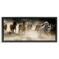 thumbnail image 1 of Stupell Industries Striking Horse Herd Galloping Animals & Insects Photography Black Floater Framed Canvas Art Print Wall Art, 31 x 14, 1 of 9