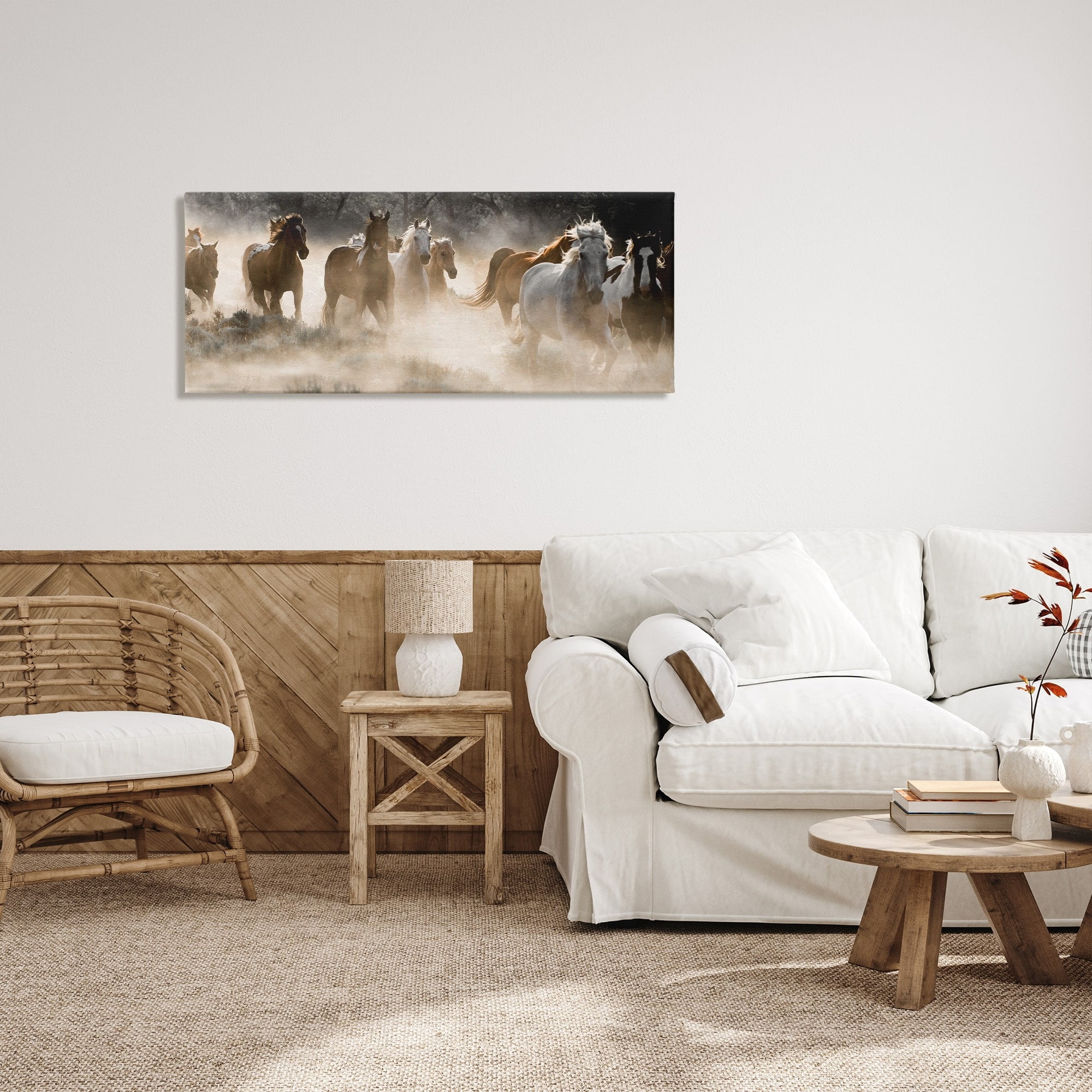 Stupell Industries Striking Horse Herd Galloping Rural Wildlife Photography Photograph Gallery Wrapped Canvas Print Wall Art, Design by Danita Delimont