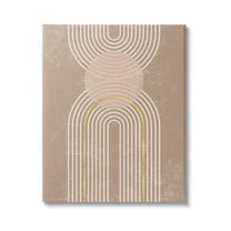 Stupell Industries Striped Arch Shapes Geometric Graphic Art Gallery Wrapped Canvas Print Wall Art, Design by Caroline Alfreds
