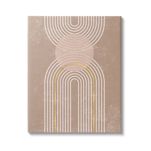 Stupell Industries Striped Arch Shapes Geometric Graphic Art Gallery Wrapped Canvas Print Wall Art, Design by Caroline Alfreds