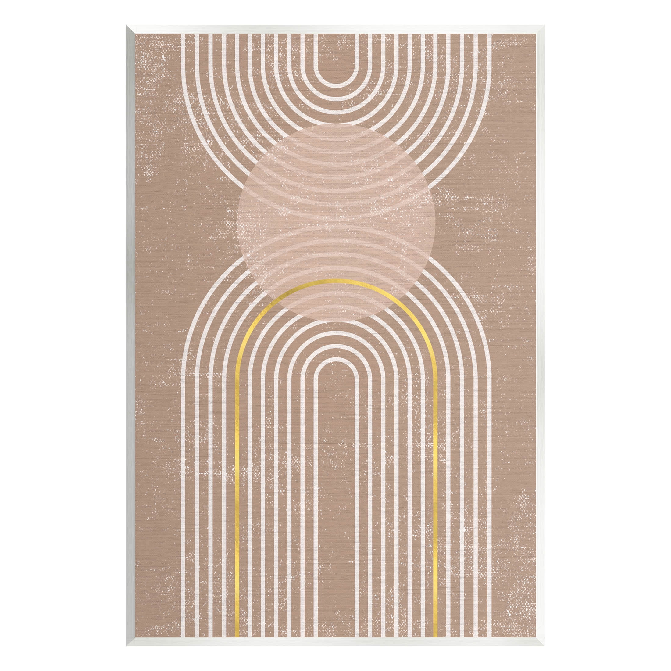 Stupell Industries Striped Arch Shapes Geometric Graphic Art Unframed Art Print Wall Art, Design by Caroline Alfreds