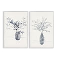 thumbnail image 1 of Stupell Industries Striped Floral Table Vase Plants & Flowers Drawing White Framed Art Print Wall Art, 12 x 18, Set of 2, 1 of 2
