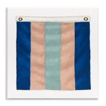 Stupell Industries Striped Nautical Flag Nautical & Beach Painting Unframed Art Print Wall Art, 12 x 12