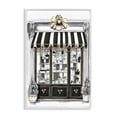 thumbnail image 1 of Stupell Industries Art Deco Striped Paris Shop Facade White Framed Giclee Art, 20 x 30, by Petals Prints Design, 1 of 8