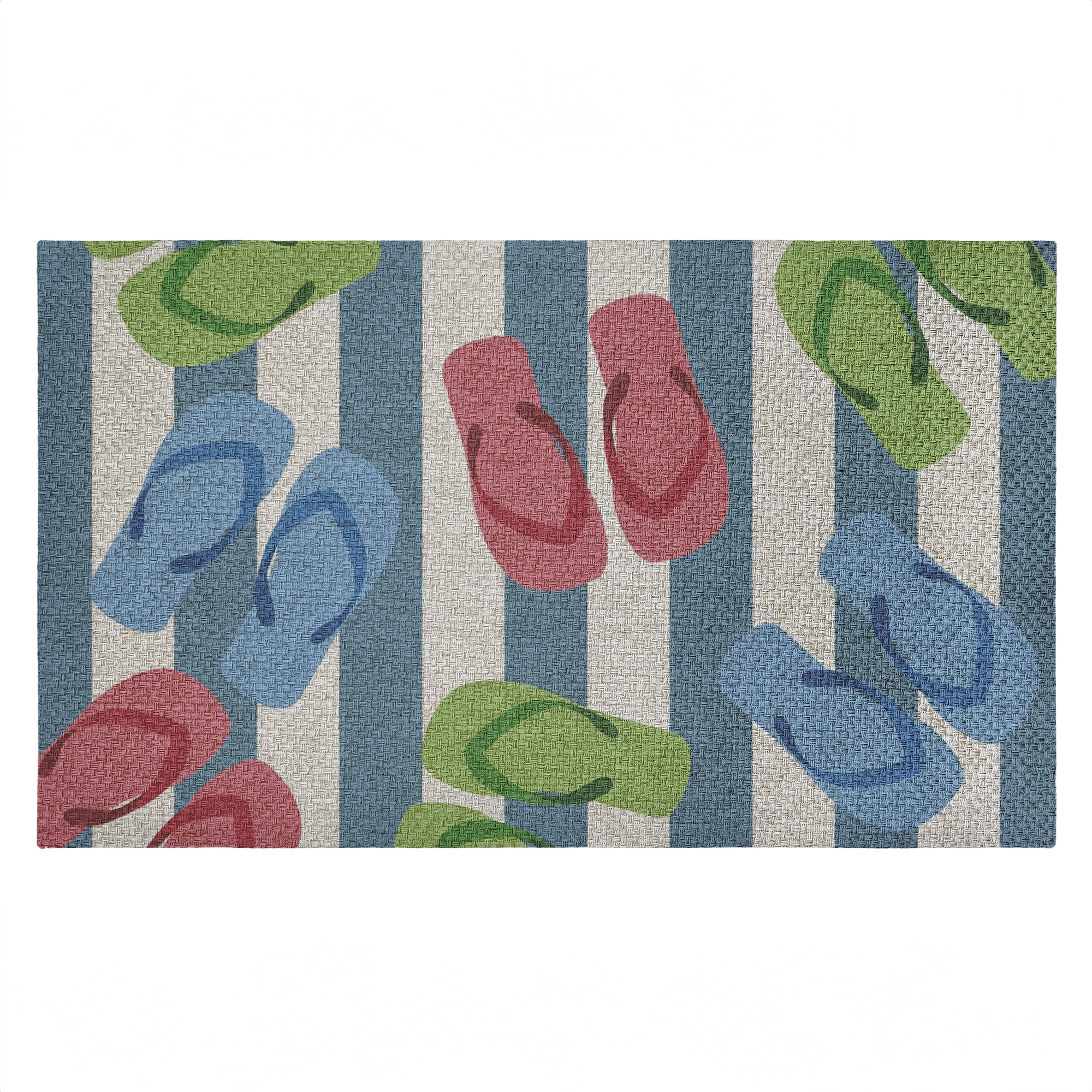 Stupell Industries Striped Flip Flop Design Floor Mat