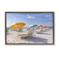 thumbnail image 1 of Stupell Industries Tropical Striped Umbrellas on Sunny Beach Brown Floating Frame Canvas Art, 31 x 21, by Richard Silver, 1 of 8