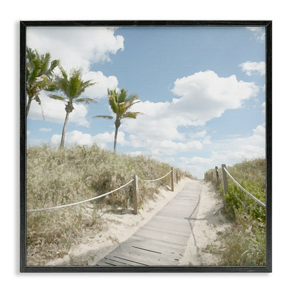 Stupell Industries Stroll In Dunes Landscape Landscape Painting Black Framed Art Print Wall Art, 12 x 12
