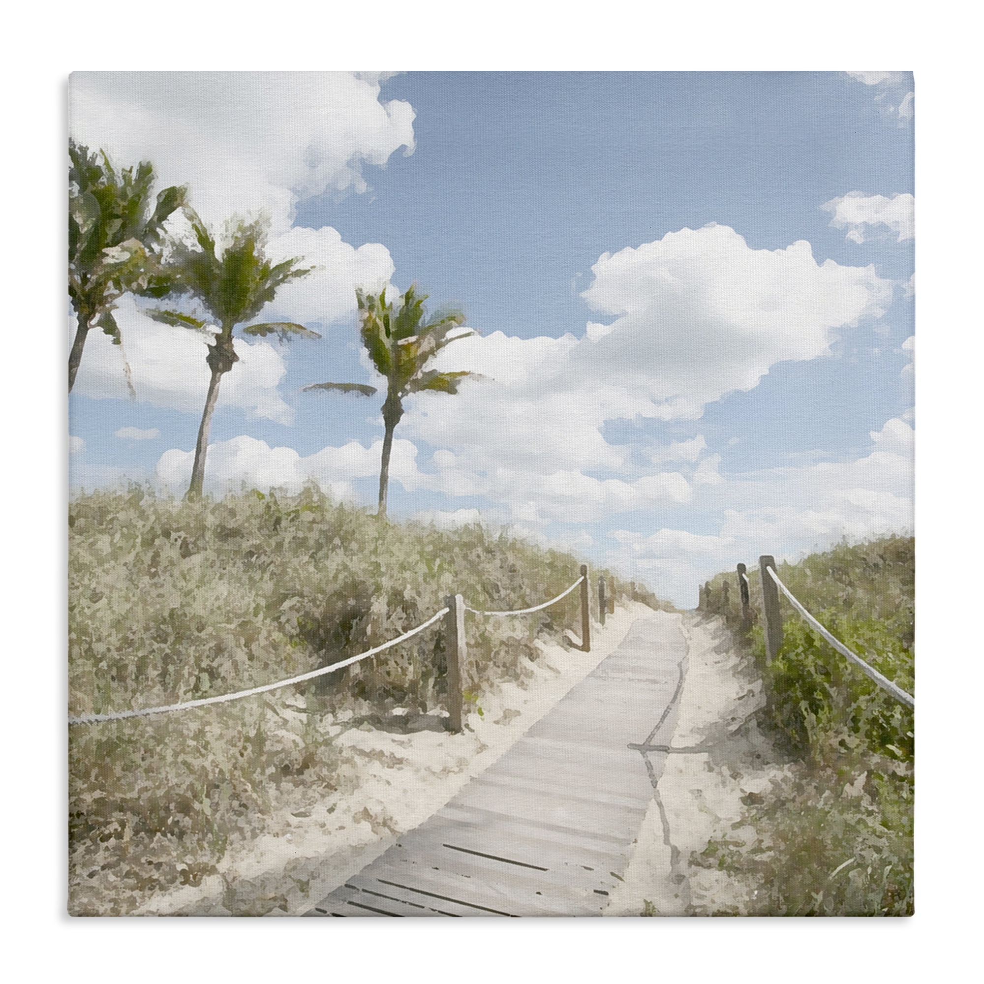 Stupell Industries Stroll In Dunes Landscape Landscape Painting Gallery Wrapped Canvas Art Print Wall Art, 24 x 24