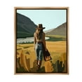 thumbnail image 1 of Stupell Industries Strolling Cowgirl in Desert Landscape Painting Brown Floater Framed Canvas Art Print Wall Art, 17 x 21, 1 of 10