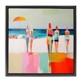 thumbnail image 1 of Stupell Industries Contemporary Strolling on Beach Black Floating Frame Canvas Art, 18 x 18, by Irena Orlov, 1 of 8