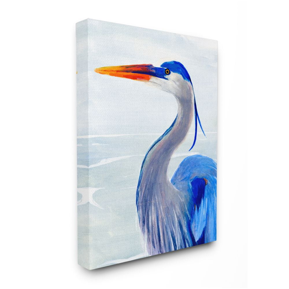 Stupell Industries Strong Blue Pelican in Water Aquatic Bird Portrait Designed by Annie Warren