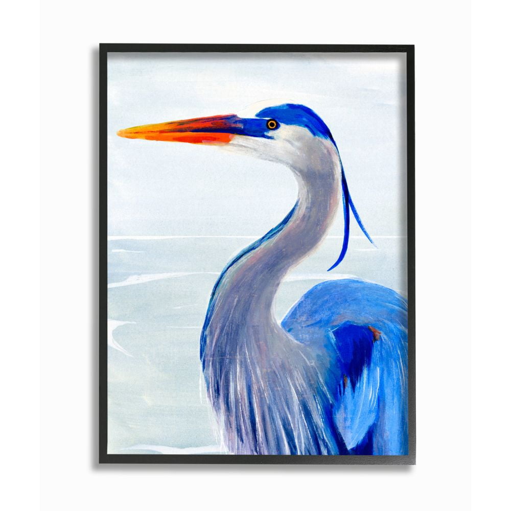 Stupell Industries Strong Blue Pelican in Water Aquatic Bird Portrait Designed by Annie Warren