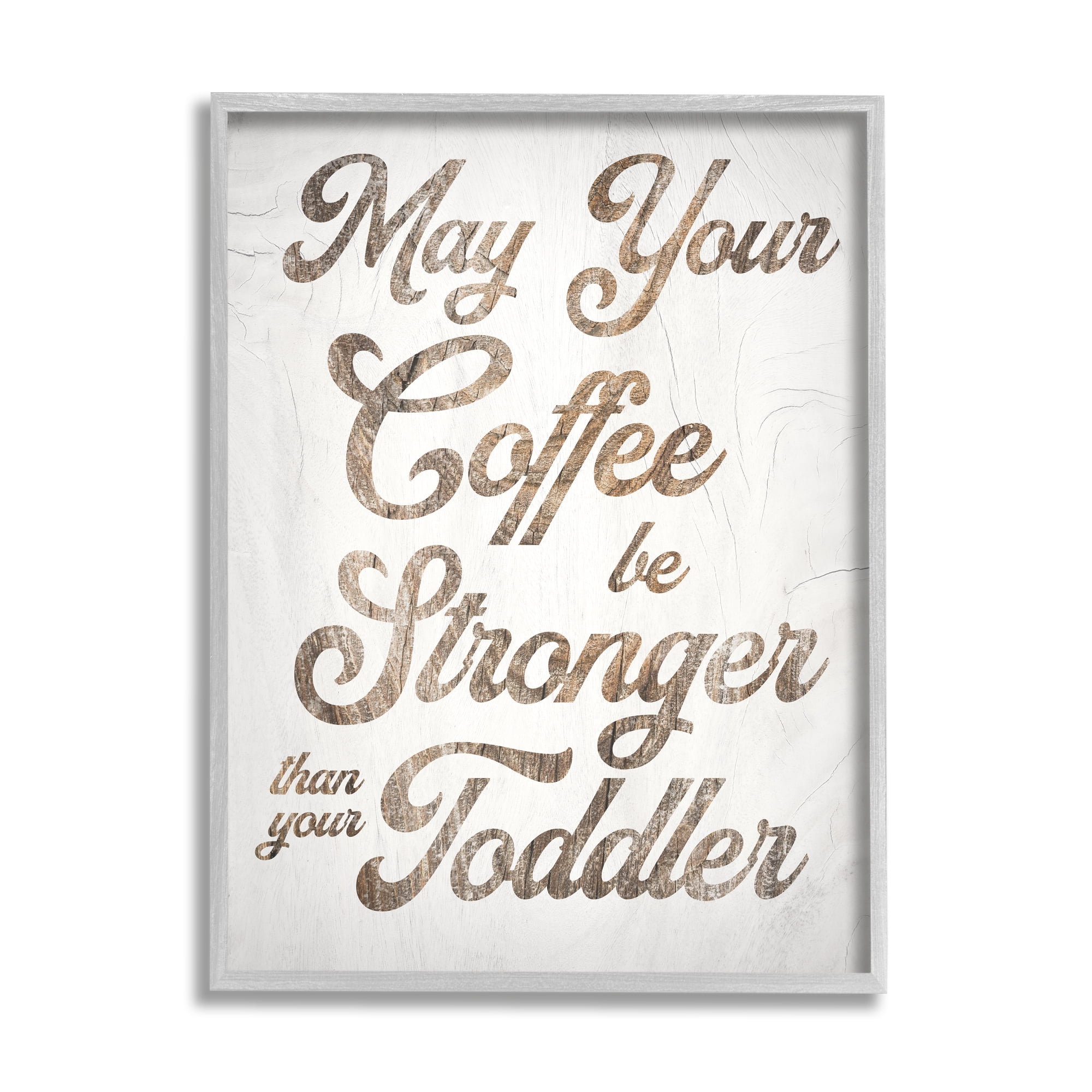 Stupell Industries Strong Coffee Vintage Grain Pattern Kitchen