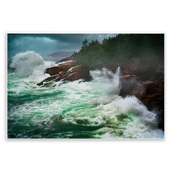 Stupell Industries Strong Crashing Waves Nautical & Beach Photography Unframed Art Print Wall Art, 15 x 10