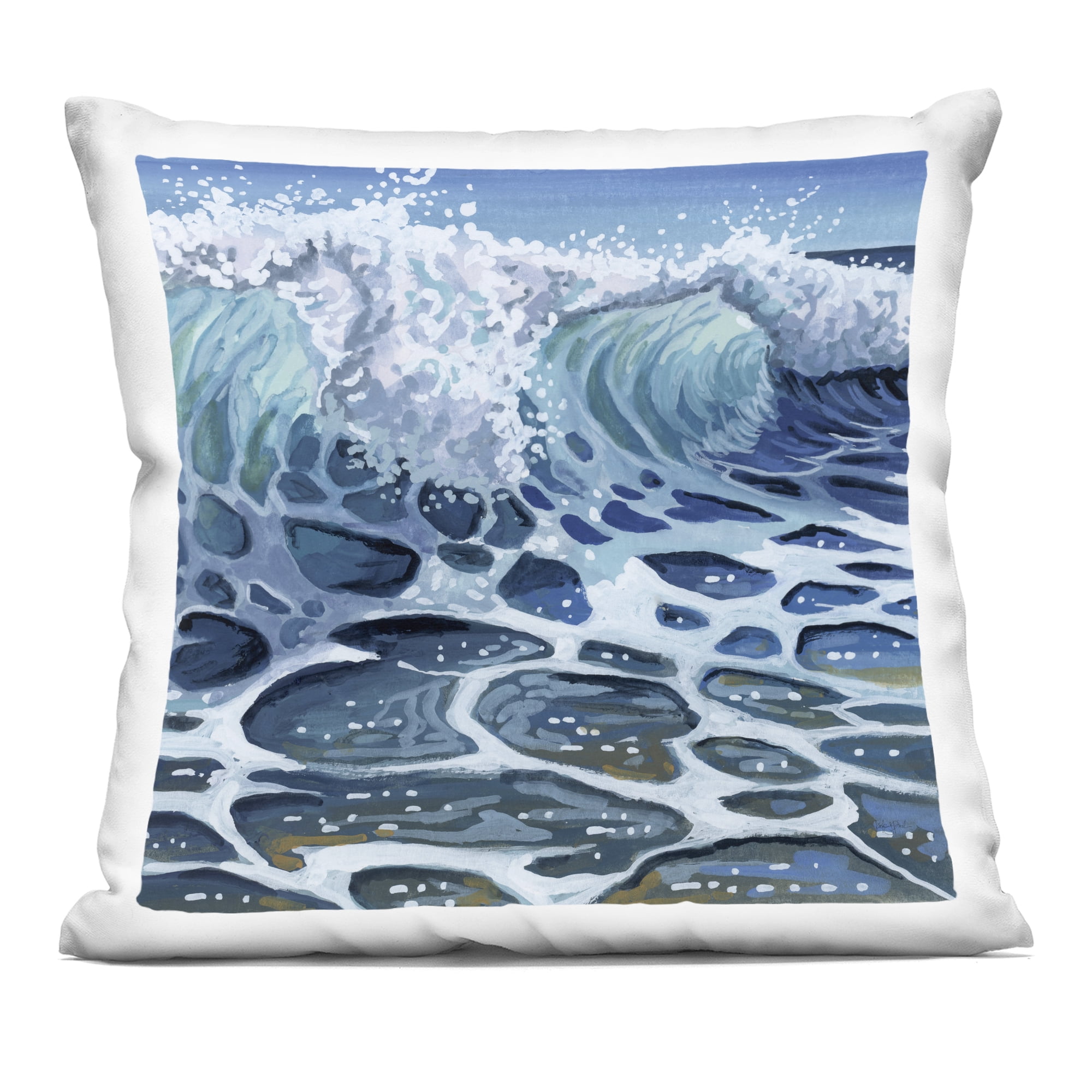 Stupell Industries Strong Crashing Waves on Beach Decorative Printed Throw Pillow, design by Kate Jarvik Birch