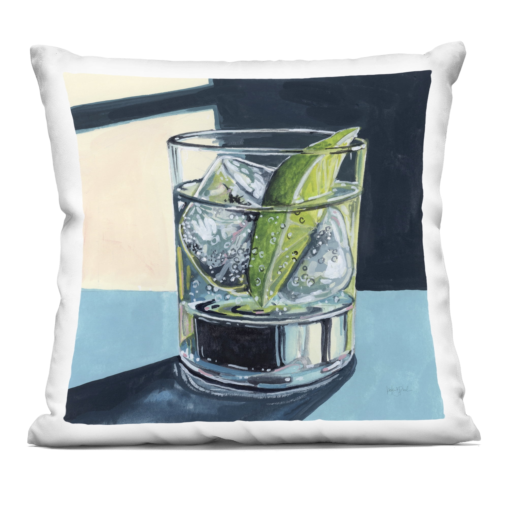 Stupell Industries Strong Gin and Tonic Decorative Printed Throw Pillow, design by Kate Jarvik Birch