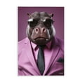thumbnail image 1 of Stupell Industries Strong Hippo Purple Suit Animals & Insects Painting Unframed Art Print Wall Art, 13 x 19, 1 of 8