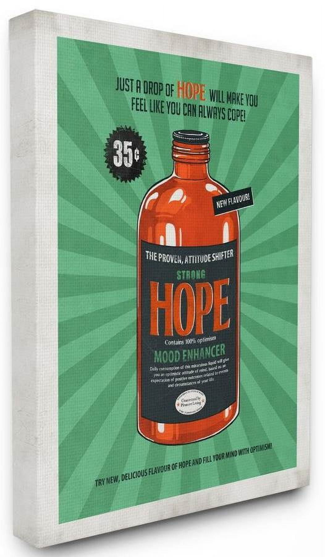 Stupell Industries Strong Hope Funny Inspirational Vintage Comic Book Design Canvas Wall Art by Ester Kay
