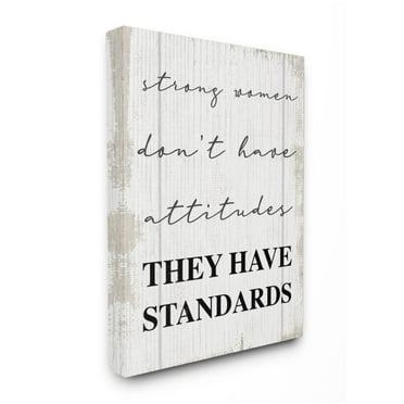 Stupell Industries Strong Women Have Standards Phrase Rustic Design Design by Daphne Polselli, 16" x 20"