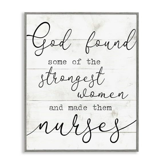 Stupell Industries Strong Women Nurses Spiritual Religious Painting Gray Framed Art Print Wall Art, 24 x 30