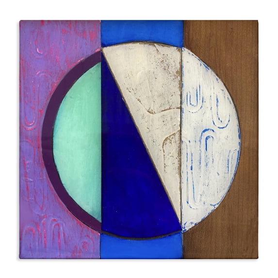 Stupell Industries Structured Blue & Purple Circle Canvas Wall Art, design by Matthew Finger