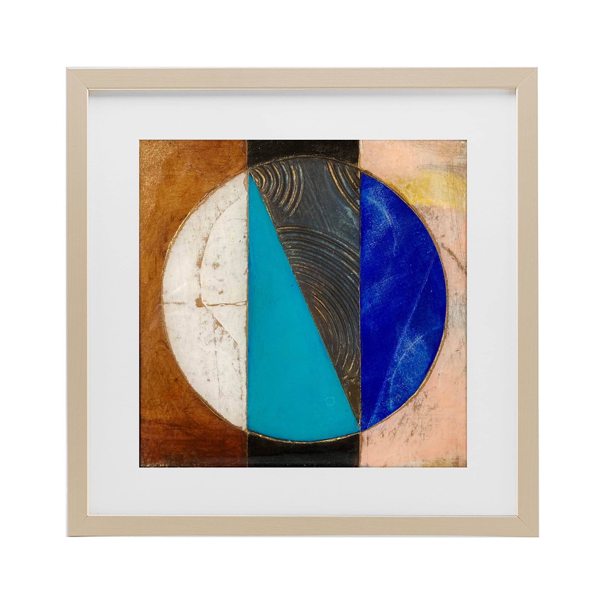 Stupell Industries Structured Circle Abstraction Birch Framed Print Under Glass, design by Matthew Finger