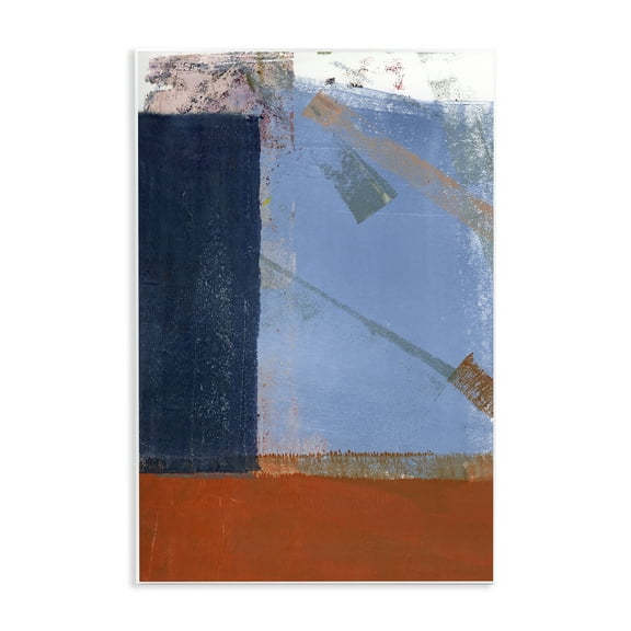 Stupell Industries Structured Shapes Abstract Abstract Painting Unframed Art Print Wall Art, 10 x 15