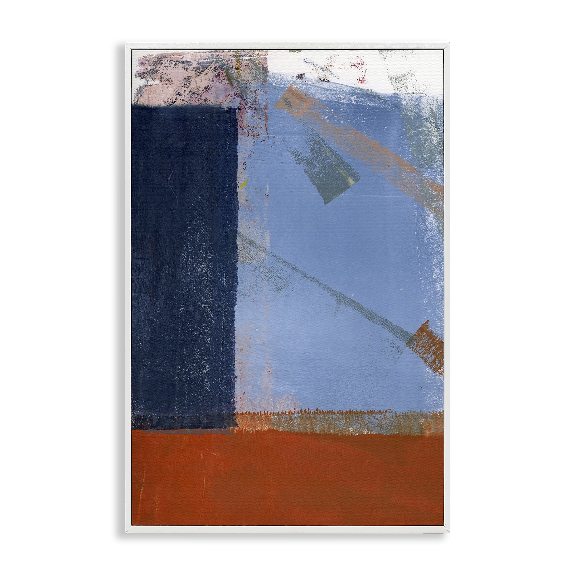 Stupell Industries Structured Shapes Abstract Abstract Painting White Framed Art Print Wall Art, 20 x 30