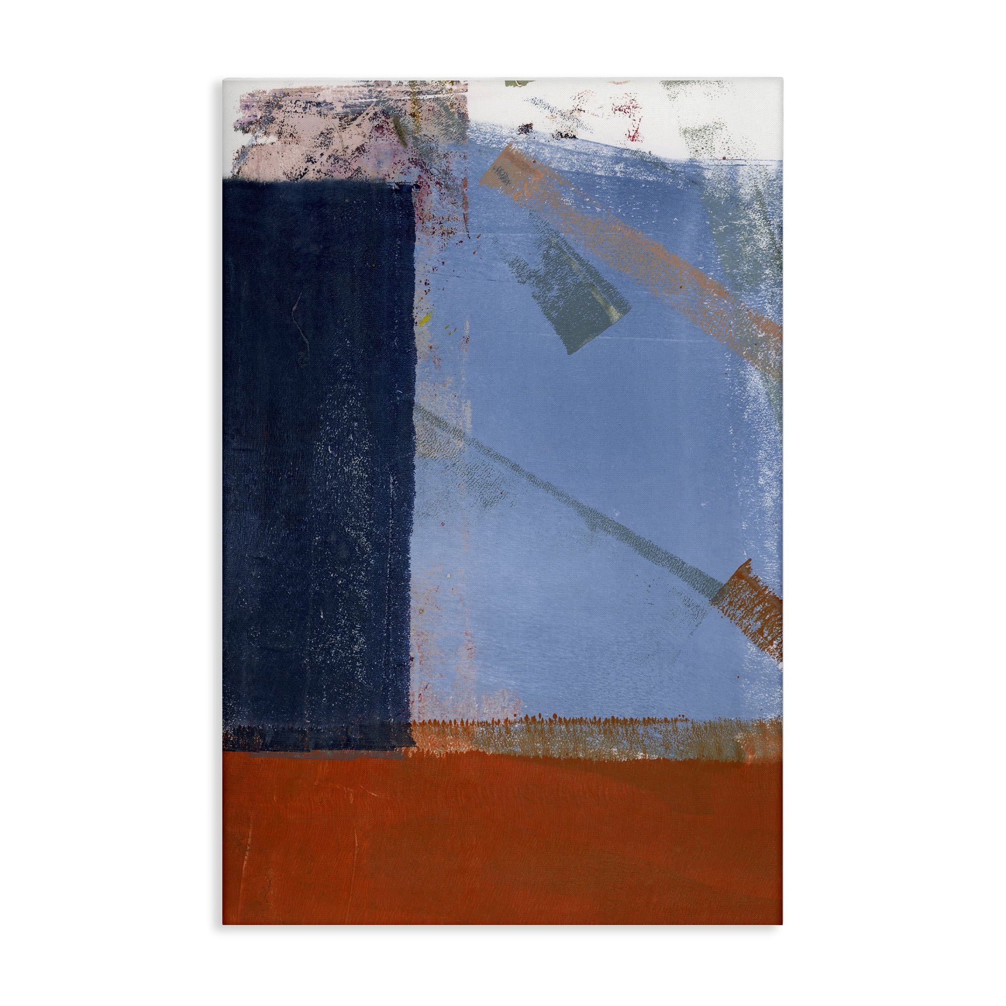 Stupell Industries Structured Shapes Abstract Abstract Painting Wrapped Canvas Art Print Wall Art, 24 x 36