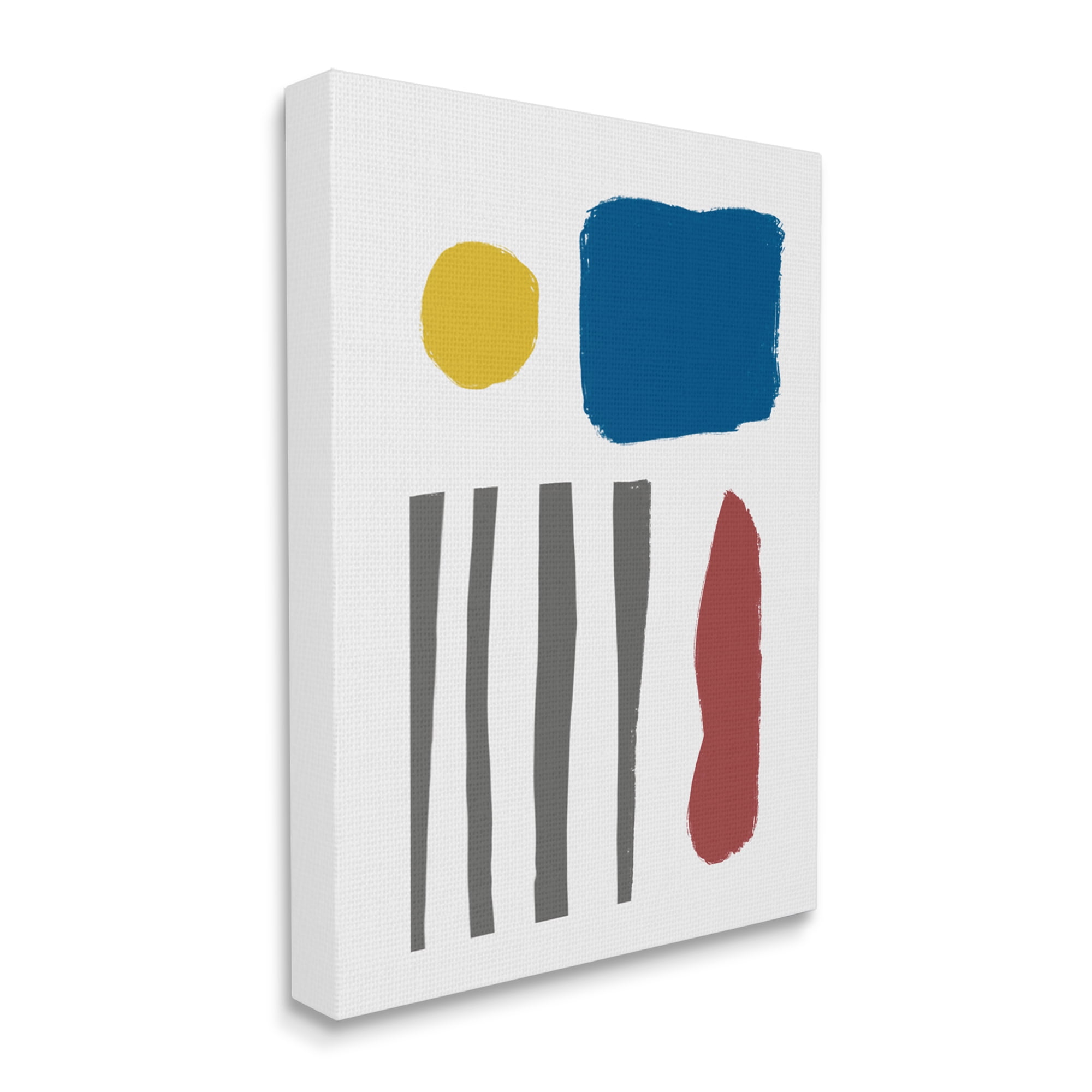 Stupell Industries Study of Rough Edge Shapes Little Thoughts Abstraction Abstract Painting Gallery Wrapped Canvas Print Wall Art, 36 x 48