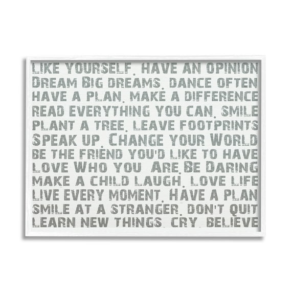 Stupell Industries Stupell Industries Like Yourself Inspirational Typography Wall Art Graphic Art Framed Art Print Wall Art, 14x11, By Andrea James