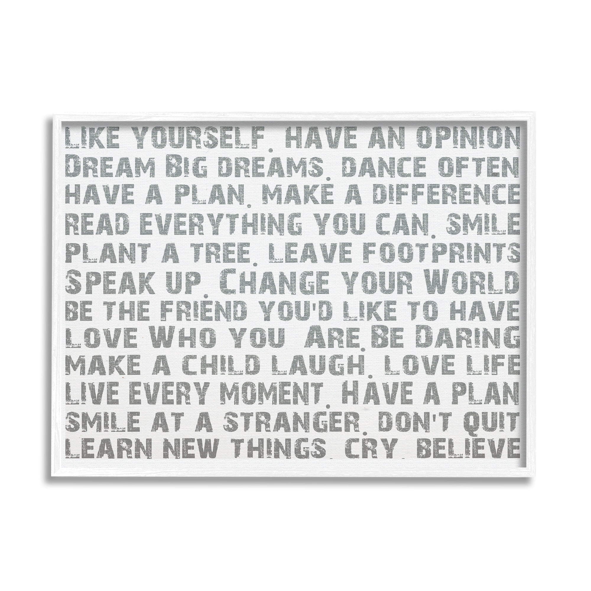 Stupell Industries Stupell Industries Like Yourself Inspirational Typography Wall Art Graphic Art Framed Art Print Wall Art, 30x24, By Andrea James