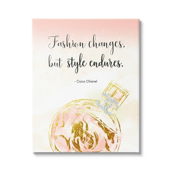 Stupell Industries Style Endures Typography Quote Designer Glam Perfume Canvas Wall Art, 30 x 40, Design by Ziwei Li