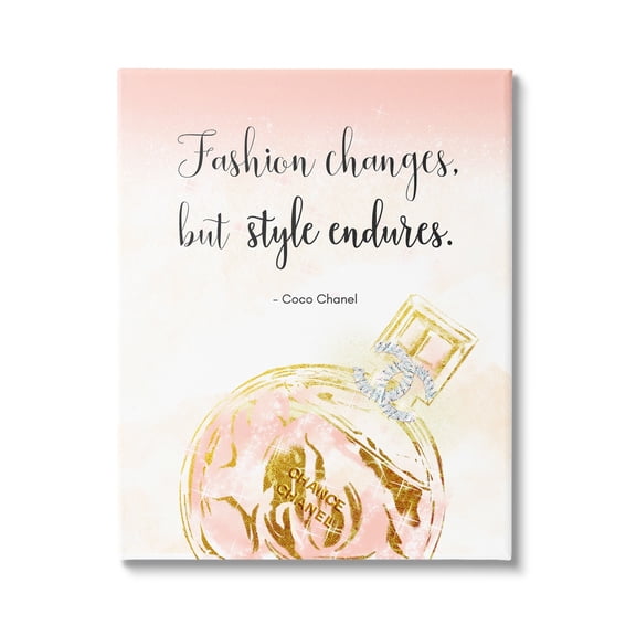 Stupell Industries Style Endures Typography Quote Designer Glam Perfume Canvas Wall Art, 36 x 48, Design by Ziwei Li